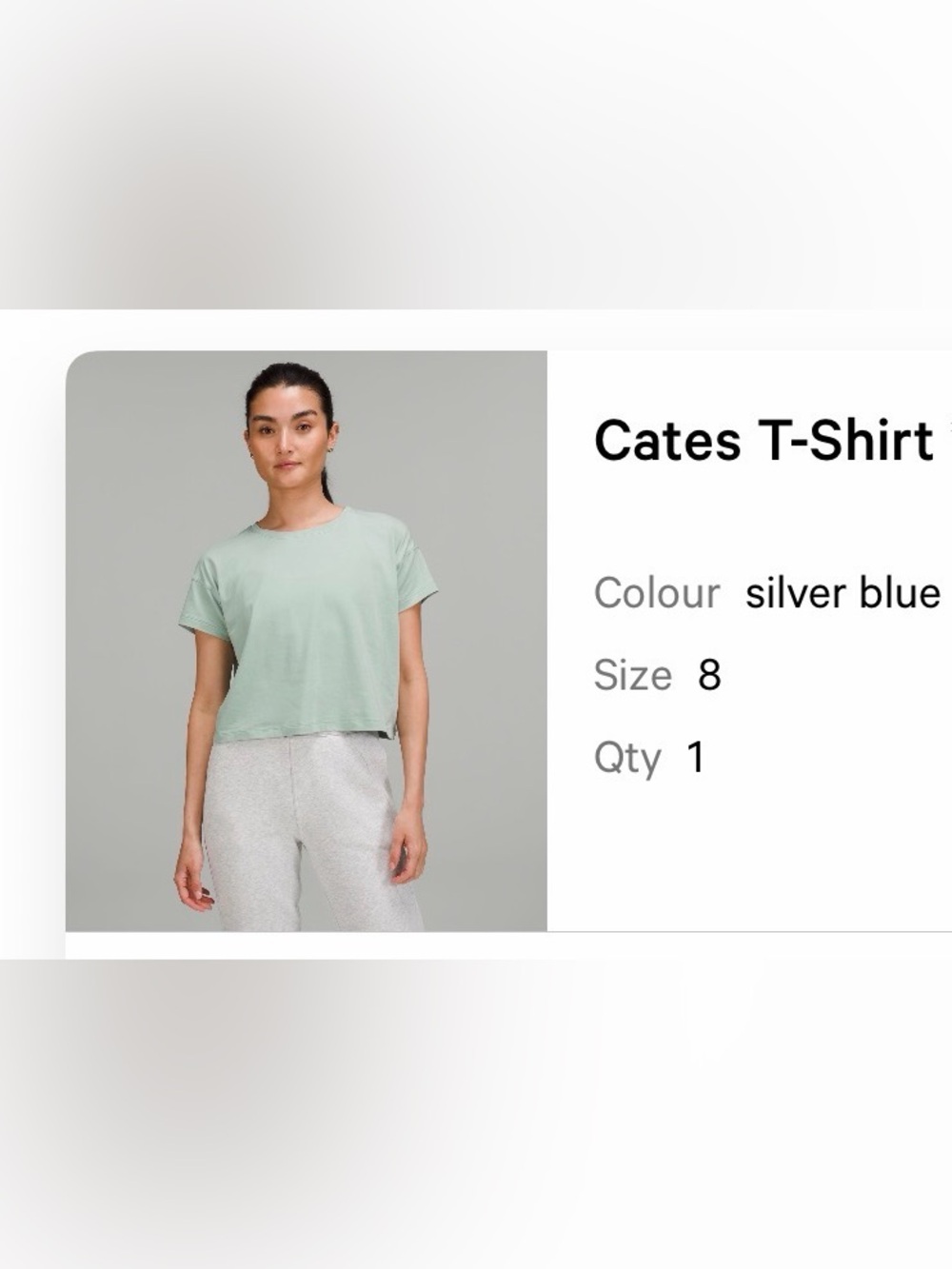 lululemon athletica Light Silver Blue Cates T-Shirt